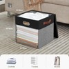 Roobyl Fabric Storage Cubes with Clear Windows and Lids, 13''