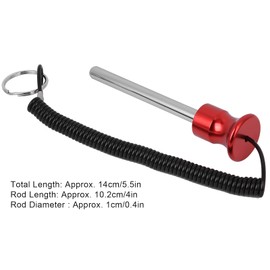 GBSCLOVER Drop Set Pins Gym with Pull Rope, Stable Weight Stack Pin, Practical Gym Pin Easy to Install, Replacement for Strength Training Equipment, Rod Length 4in Diameter 0.4in (2, Red)