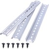 Taiss 3 Pcs DIN Rail Slotted Aluminum RoHS 35mm Wide,