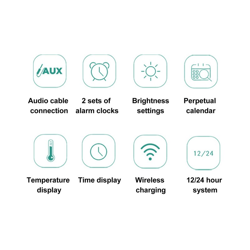 Wooden LED Clock Home Bedroom Brown Digital Alarm Clock with