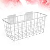 Creative Wall Mounted Storage Basket with Sticky Hooks, Iron Hanging