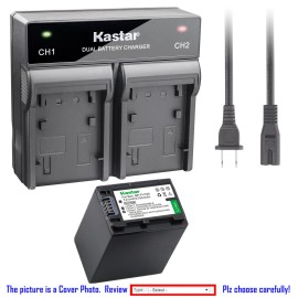 Kastar NP-FV100 Battery or Dual Charger for Sony PXW-Z90V PXW-X70 FDR-AXP55 FDR-AX53 - 1 Charger + 4 Batteries