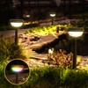 Ensenior Color Changing Solar Lights Outdoor, Auto ON/Off 3000K White