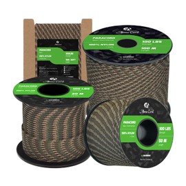 Abma Cord Paracord 2 mm 30 m 100% Nylon Rope Type I Cord with 1 Core All-Purpose Rope - Max. 45 kg (100 lbs) - Forest Camo