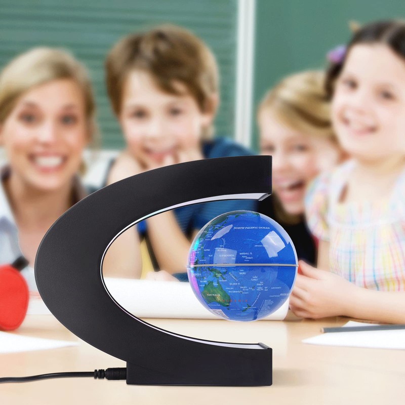 Magnetic Levitation Floating Globe with Touch Switches LED Light, Floating