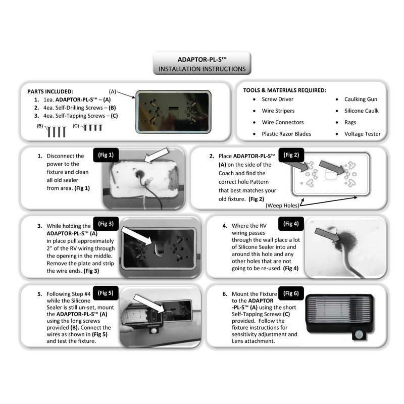 MOTION-GUARD, MG1000-450B-SB, RV Exterior Mounted Bright LED Motion Sensor Porch