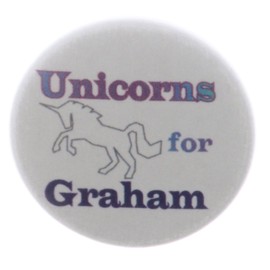A&T Designs Unicorns for Graham 2.25" Keychain President Campaign Election Vote