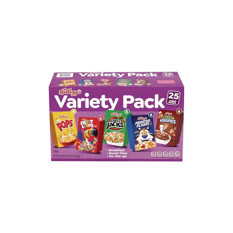 Kellogg's Assorted Cereal (26.97 oz., 25 pk.) For Kids &