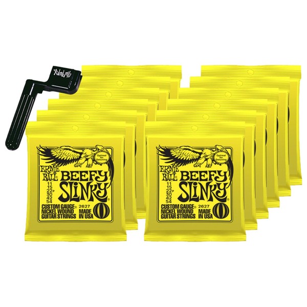 12 SETS Ernie Ball 2627 Nickel Beefy Slinky Drop Tuning