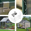 HONGCI 100Pcs Greenhouse Clips for Glass,Stainless Steel Greenhouse Window Clips