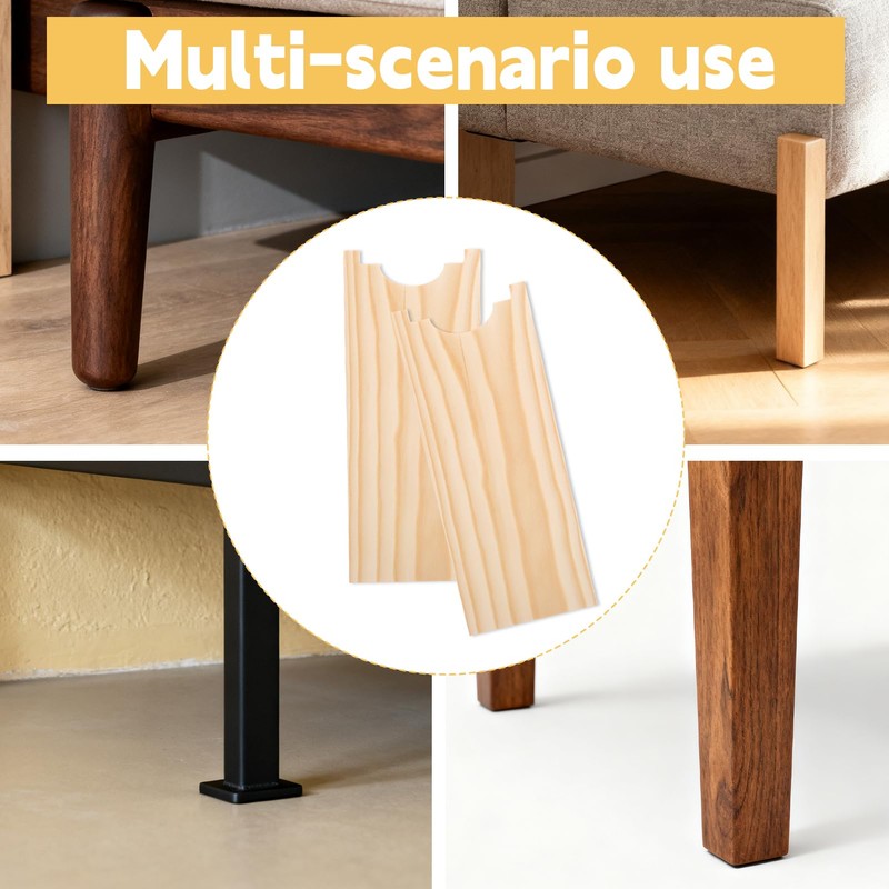 2 Packs Wood Couch & Bed Stopper,6x13.8 Inches Couch Stoppers