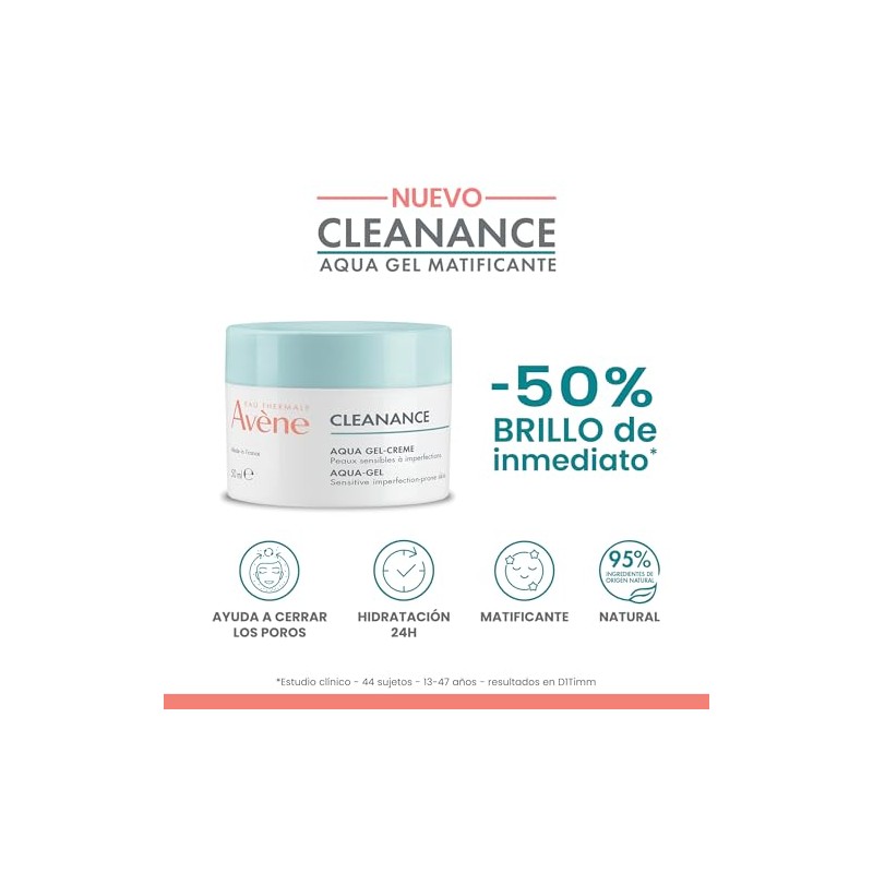 Avene Cleanance Gel Hidratante Facial Aqua Anti Imperfecciones 50ml