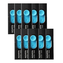 Lucky Owl Memoria USB de 8Gb más Kit de 10 Memoria USB Adata UV220, 32GB, USB-A 2.0, Negro/Azul.