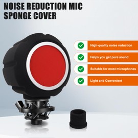 Microphone Isolation Ball, Mic Isolation Shield Suit for 1.77-2.36 inch, Pop Filter Isolation Ball with Adjustable Phone Holder for Record Studios, Sound-Absorbing Foam Reduces Noise and Reflections