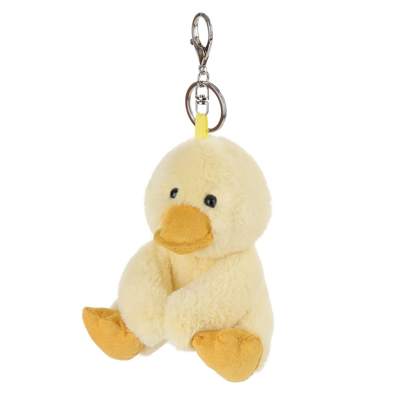 Apricot Lamb Cute Toys Plush Yellow Duck Stuffed Animal Keychain