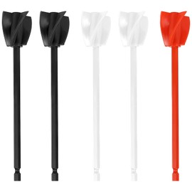 Pack of 5 Mixer Attachment Drill for Resin, Epoxy Mixing Rod Drill Whisk Stirrer Spiral Stirrer Reusable Paint and Resin Mixer Paddle Painting Ceramic Glaze