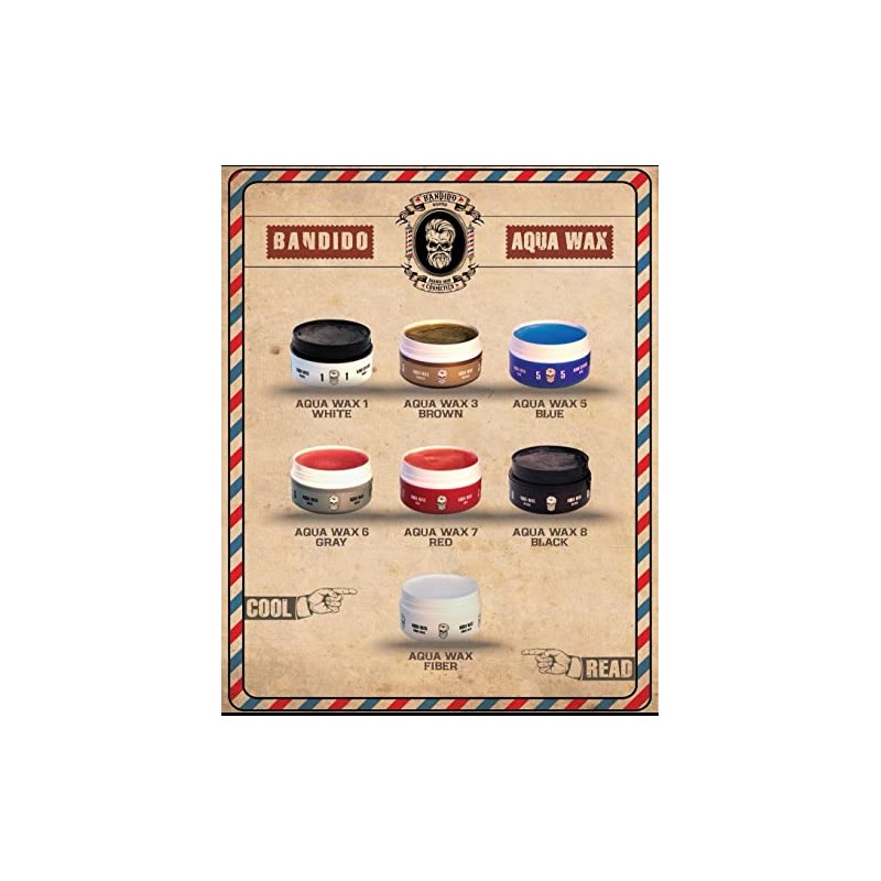 3 x Bandido Hair Wax Brown Hair Wax Aqua Ultra