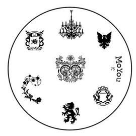 Original MoYou Nail Art Image Stamp Plate Number 75 Manicure Design