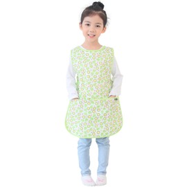 Plie Waterproof Kids Art Smocks 37 Colors (Age 1-8, S-XL Size), Green Orange (37-XL)