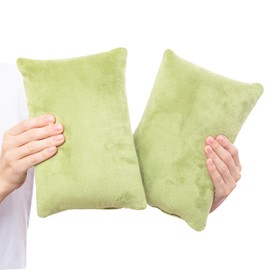 1 MIDDLE ONE 2 Pack Small Pillow, Memory Foam Mini Pillow 11 X 7 Inches for Travel, Sleeping, Nap and Neck, Knee, Lumbar Support, Tiny Pillow Cushion for Pet, Dogs (Sage Green)