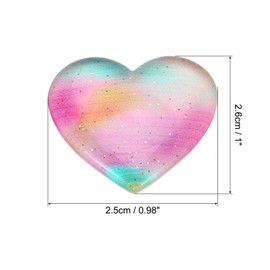 PATIKIL 1" Diamond Painted Magnet Kit, 6 Pack Heart Shape Diamond Painted Magnetic Cover Locator for Cross-Stitch DIY Diamond Painted, Multi-colors