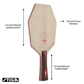 STIGA Adult (Unisex) Clipper Cybershape Table Tennis Wood, Brown, Master