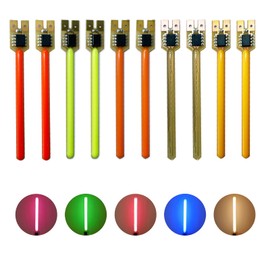 Two of Each of Five Colors 3V DIY LED Streamer Lights Ideal for Road Bikes & Indoor Decoration，Metal Film Resistors for Voltage Adjustment Included