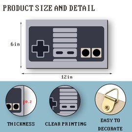 Gaming Wooden Door Sign for Gamer Room Decor - Gamer Decor for Video Game Room Hanging - Wooden Sign rectangle Decorative Sign for Game lover