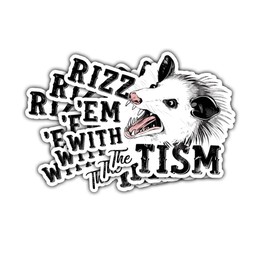 3Pcs Rizz 'Em with The Tism Sticker Meme Frog Rizz Em with The Tism Sticker Cowboy Frog Rizz 'Em with The 'Tism rizz Stickers Rizzem with The Tism Decal for Laptop Bottle Phone Car Hard Hat 3"x3"