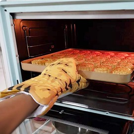 Oven Mitts 1 Pair Cute Cat Claw Oven Gloves Cotton Anti Scald Insulation Gloves for Microwave Kitchen Cooking Baking Barbecue