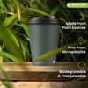 BIOFUTURE Biodegradable Coffee Cups - Disposable Paper Cups with Lids