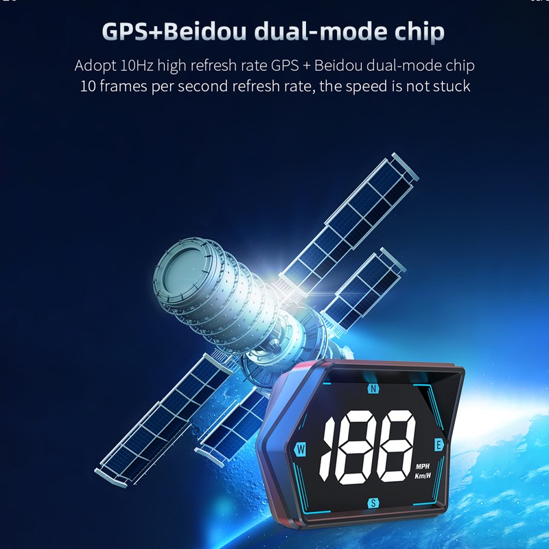 Head Up Display, GPS Speedometer Universal Car Heads-up Display 3