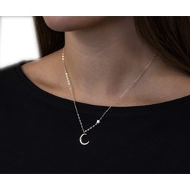 EFYTAL Graduation Gifts for Her, 925 Sterling Silver Crescent Moon and Star Necklace for Women, Graduation Decorations Class of 2024, Motivational Grad Gift for Daughter, Teen Jewelry