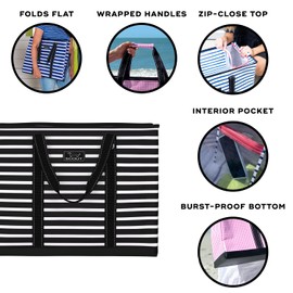 SCOUT 4 Boys Zip Tote XX-Large - Durable Lightweight Bag for Beach, Pool, Family Travel, Storage - Water-Resistant, Zips Shut