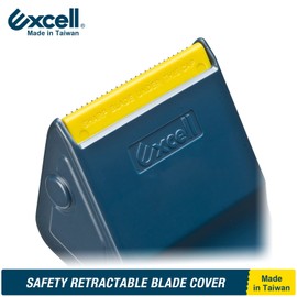 EXCELL Lightweight Packaging Tape Dispenser (2" Wide): Durable Plastic, Easy to Handle. Safe Retractable Blade. Includes 1 Dispenser (50.8mm) and 1 roll of Transparent Tape.