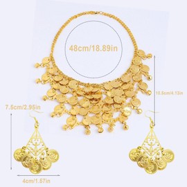 Belly Dance Accessories Women's Belly Dance Jewellery, Fortune Telling Accessories, Gypsy Costume Accessories, Pirate Accessories, Belly Dance Costume Jewellery for Theme Party Carnival, Stainless