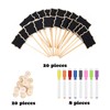 20 Pack Wood Mini Chalkboard Signs, Small Chalkboard Labels with