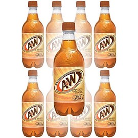 A&W Cream Soda, Made With Aged Vanilla, 20 Fl Oz Can, (Pack of 10, Total of 200 Fl Oz)