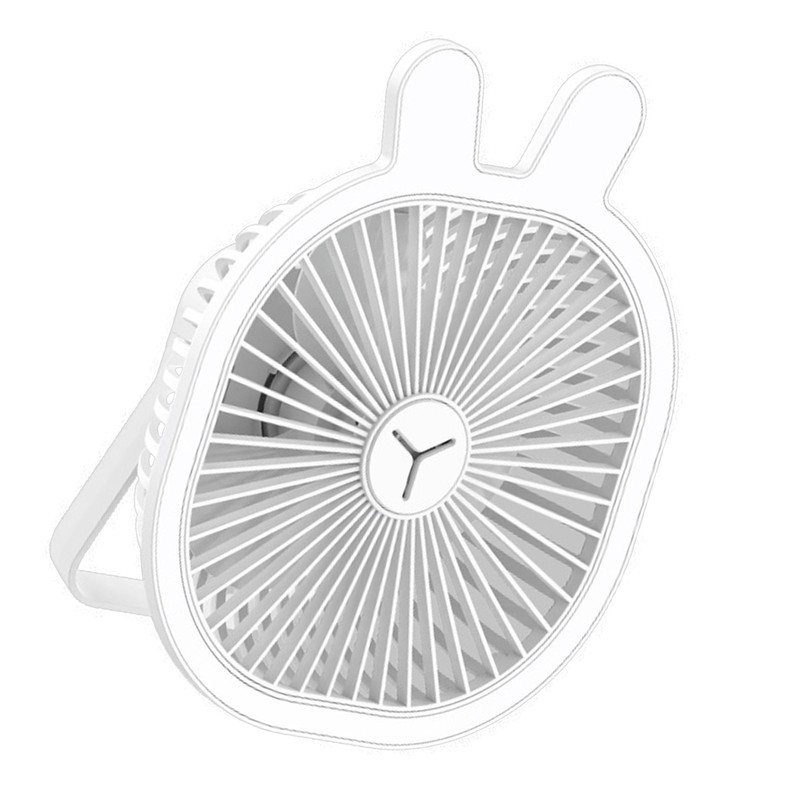 3 Speeds Mini Desk Fan with Light Portable Hanging Folding