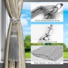 Curtain Tiebacks Rope Tassel TieBacks Curtain Holdbacks Silver for Drapes