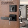 Gobrico Entry Door Lever with Double Deadbolt (Keyed Both Sides)