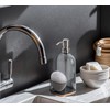 Clasin Home Kitchen Soap Dispenser with Sponge Holder, Refillable Acrylic