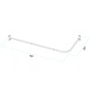 Utopia Alley Aluminum Rustproof L-Shaped Corner Shower Rod, Chrome