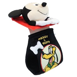 Marushin Mickey Enjoy Friends Paper Holder 2215037300 Lid Portion: H 5.9 x W 5.9 inches (15 x 15 cm); Stock Portion: H 8.7 x W 5.9 inches (22 x 15 cm) (not including stuffed animals)