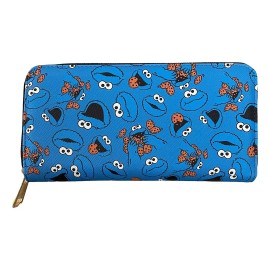 Cookie Monster All Over Print Blue Clutch Wallet
