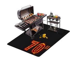 THMINS 70X48 Inches Extra Large Grill Mat for Outdoor Grill - Fireproof Deck and Patio Protector, Waterproof and Oil-Proof Barbecue Grill Mat