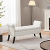 Yaheetech Storage Bench Modern Faux Leather Tufted Bench with Large