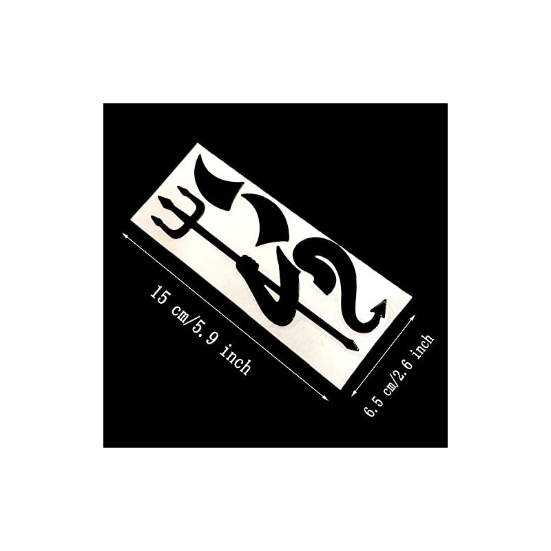 2 Set Black Devil Style Stickers Demon Decals Decoration for