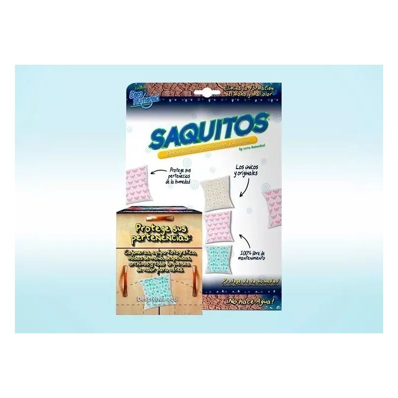 SAQUITOS Absorbe Humedad 11 Saquitos 15 Grs C/u Cajon Closet