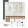 METWET Bathroom Vanity Light Fixtures, Chrome Wall Lights in Clear